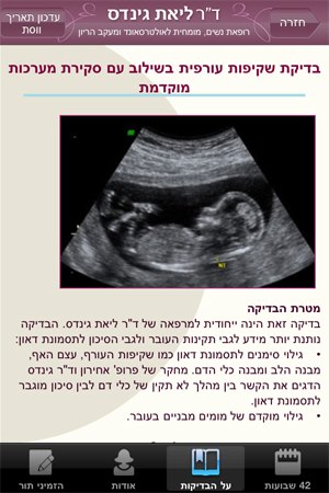 אפליקציה הריון של ד"ר ליאת גונדיס (צילום מסך)