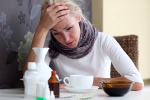 דלקת גרון ויראלית (אילוסטרציה)