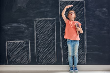 גדילה מואצת היא מצב שבו הילד "מטפס" מעבר לקו האחוזון. צילום: שאטרסטוק